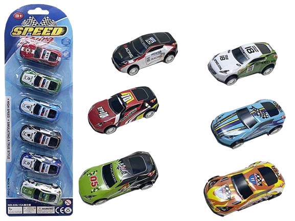 Conj. C/6 Carros Metal 03468>