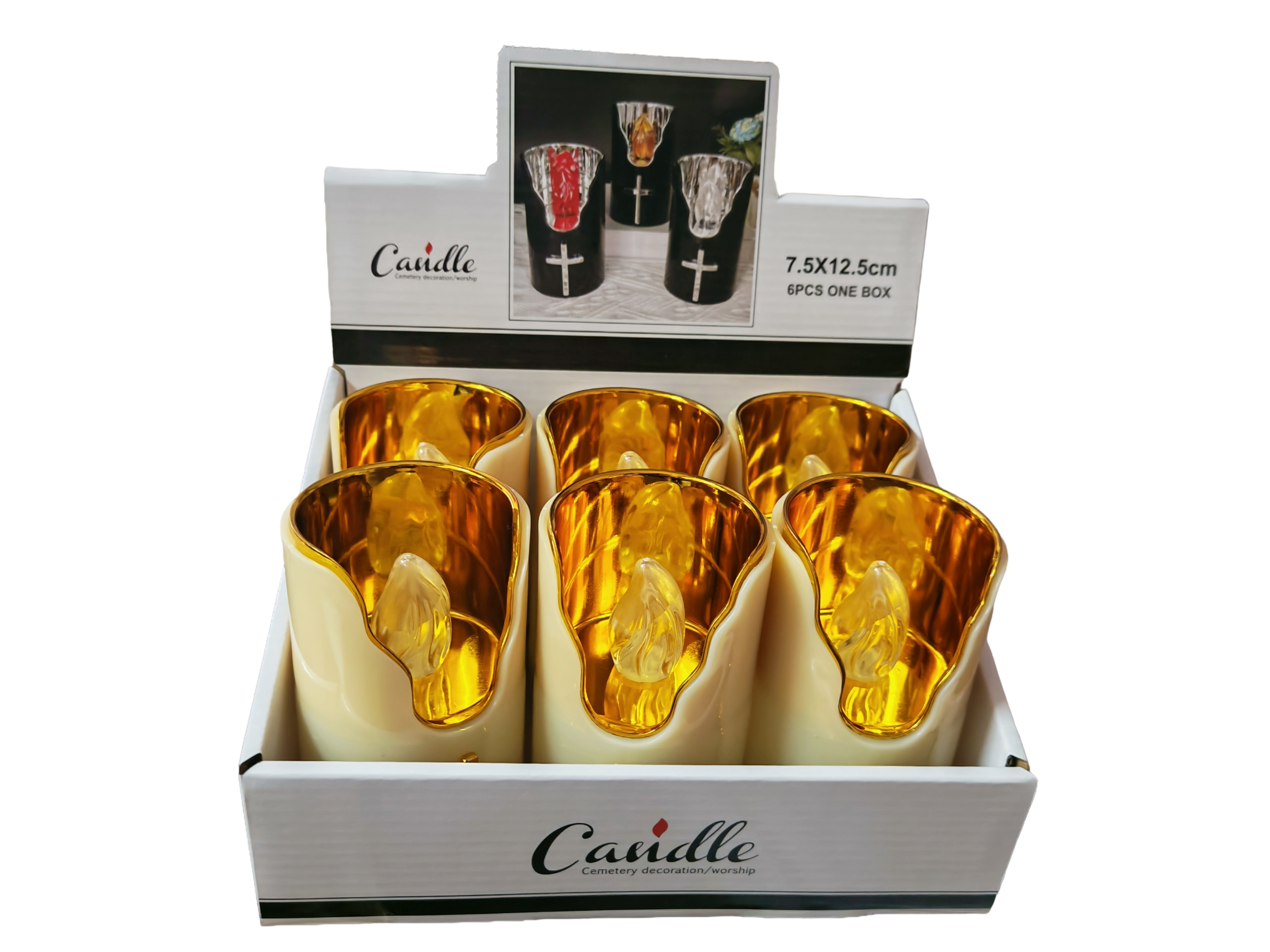 Vela Led Ouro/Beje 052011.*