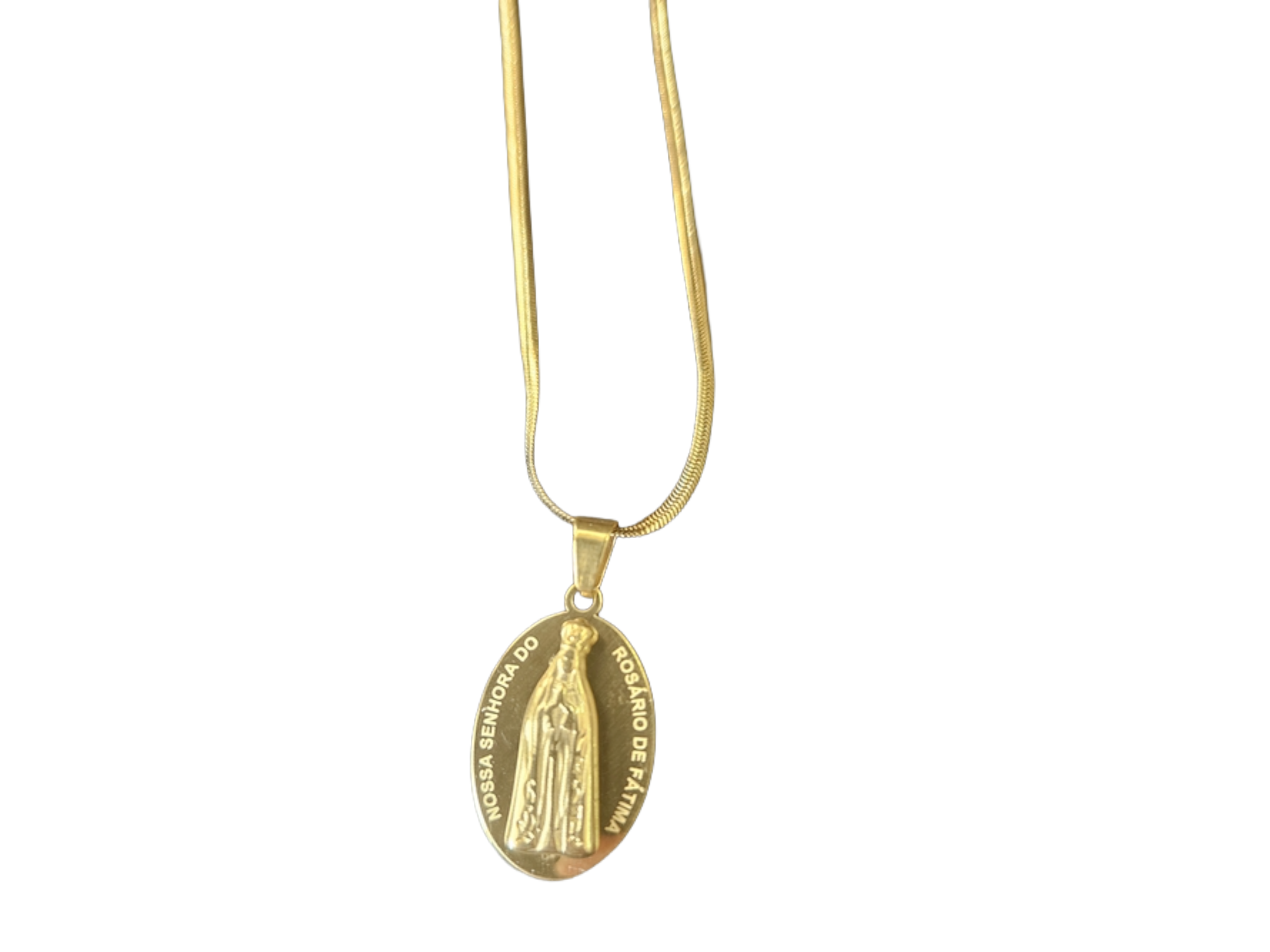 Colar Aço - Ouro 081118.*
