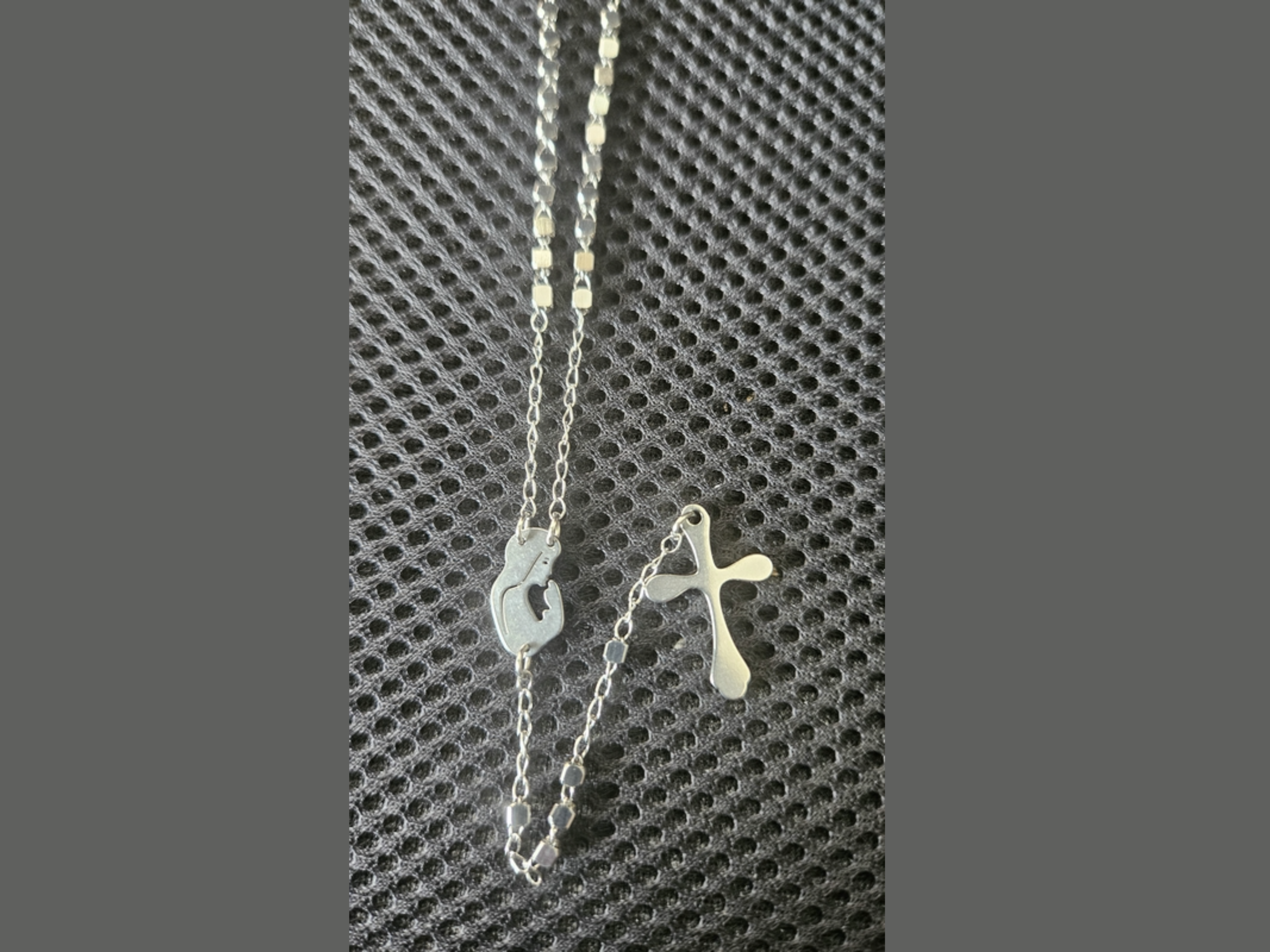 Terço Aço - Prata 081149.*