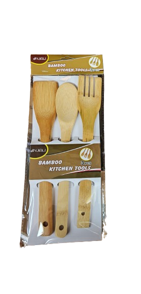 Conj. C/3 Espátulas Bambu 100030. *