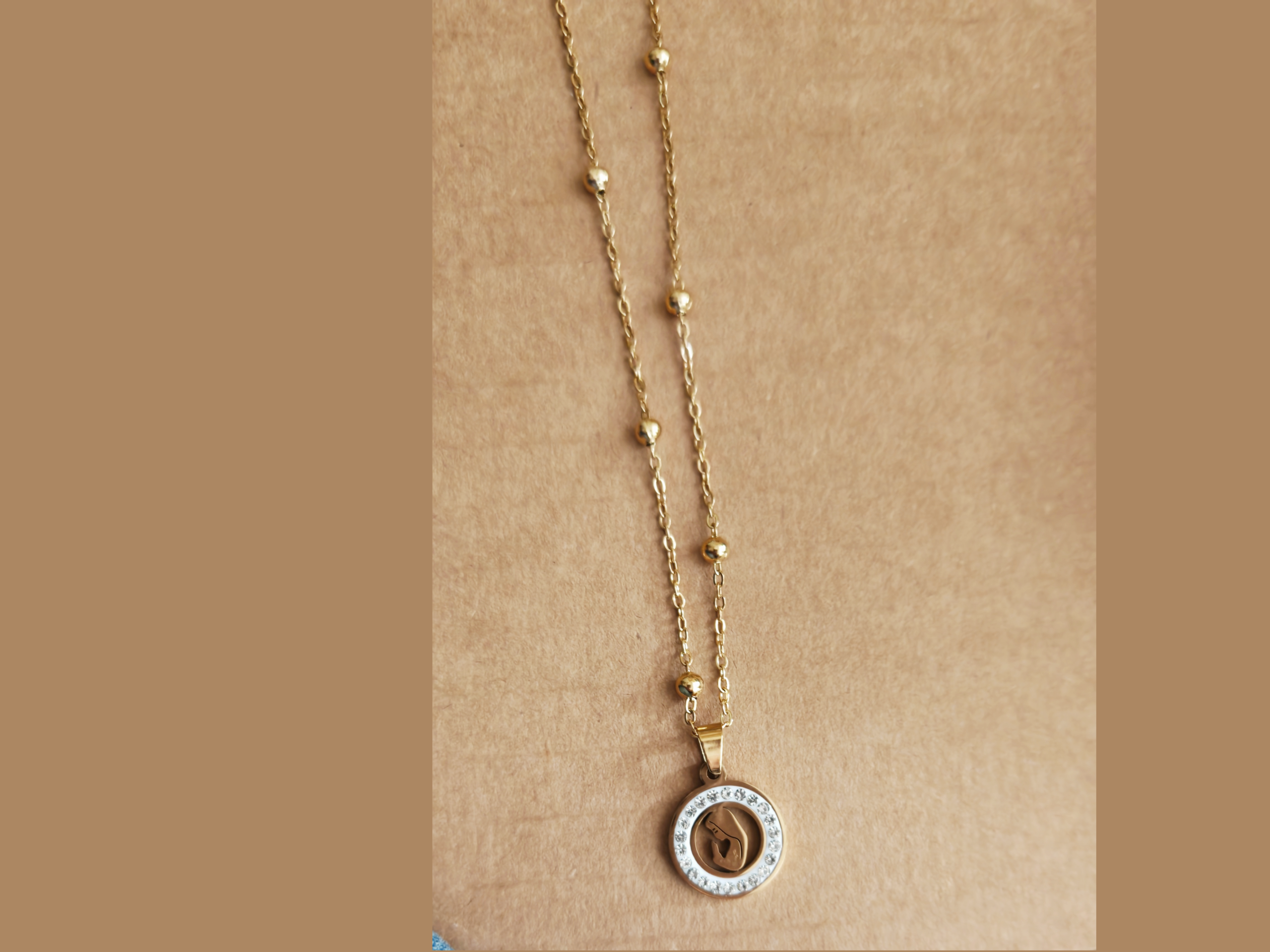 Colar Aço - Ouro 111021.*