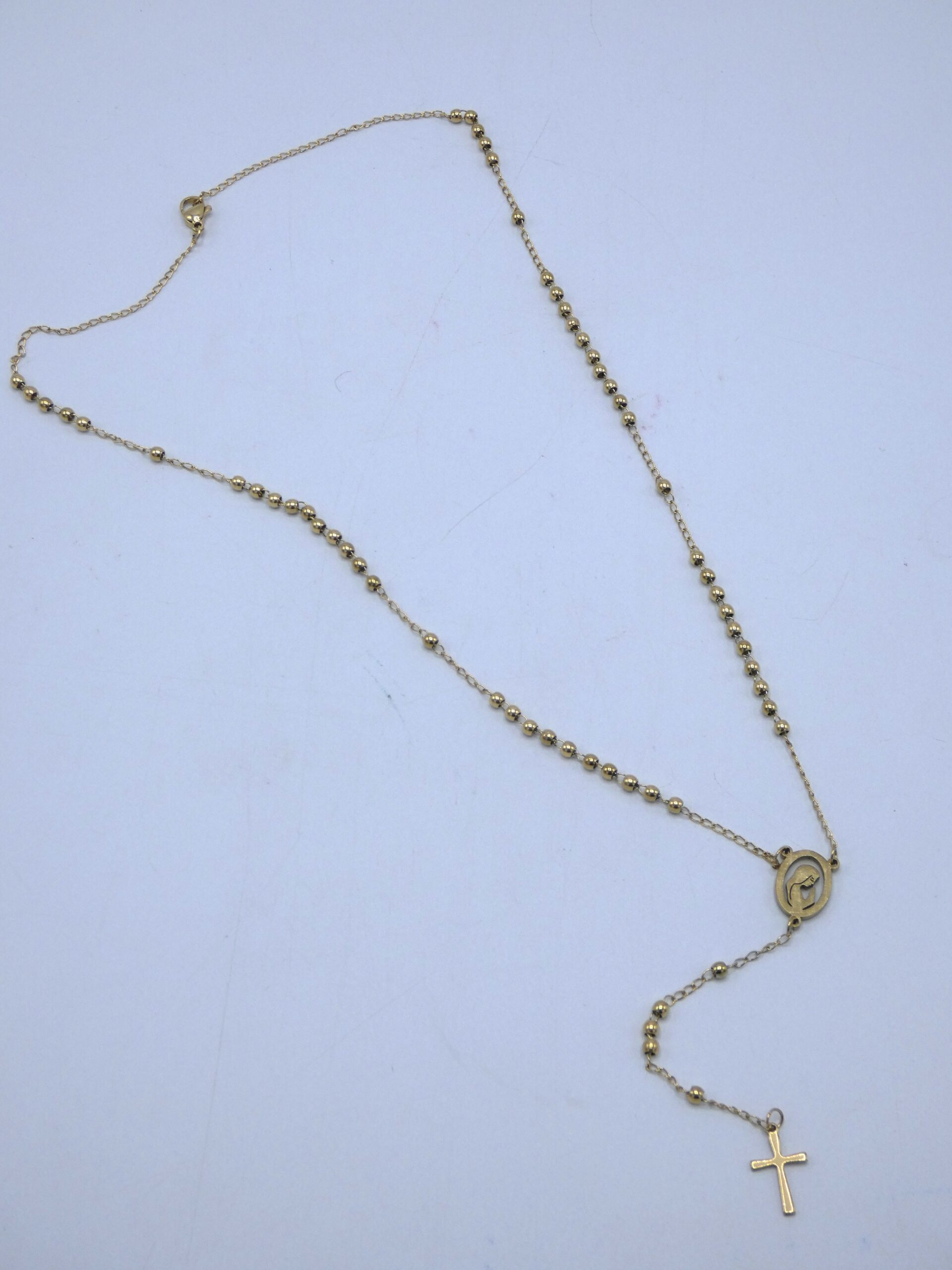 Terço Aço Dourado 120507!