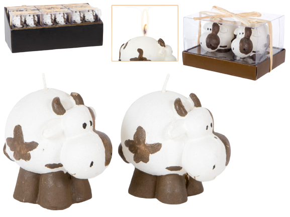 Conjunto Com 2 Velas Vacas 35148-