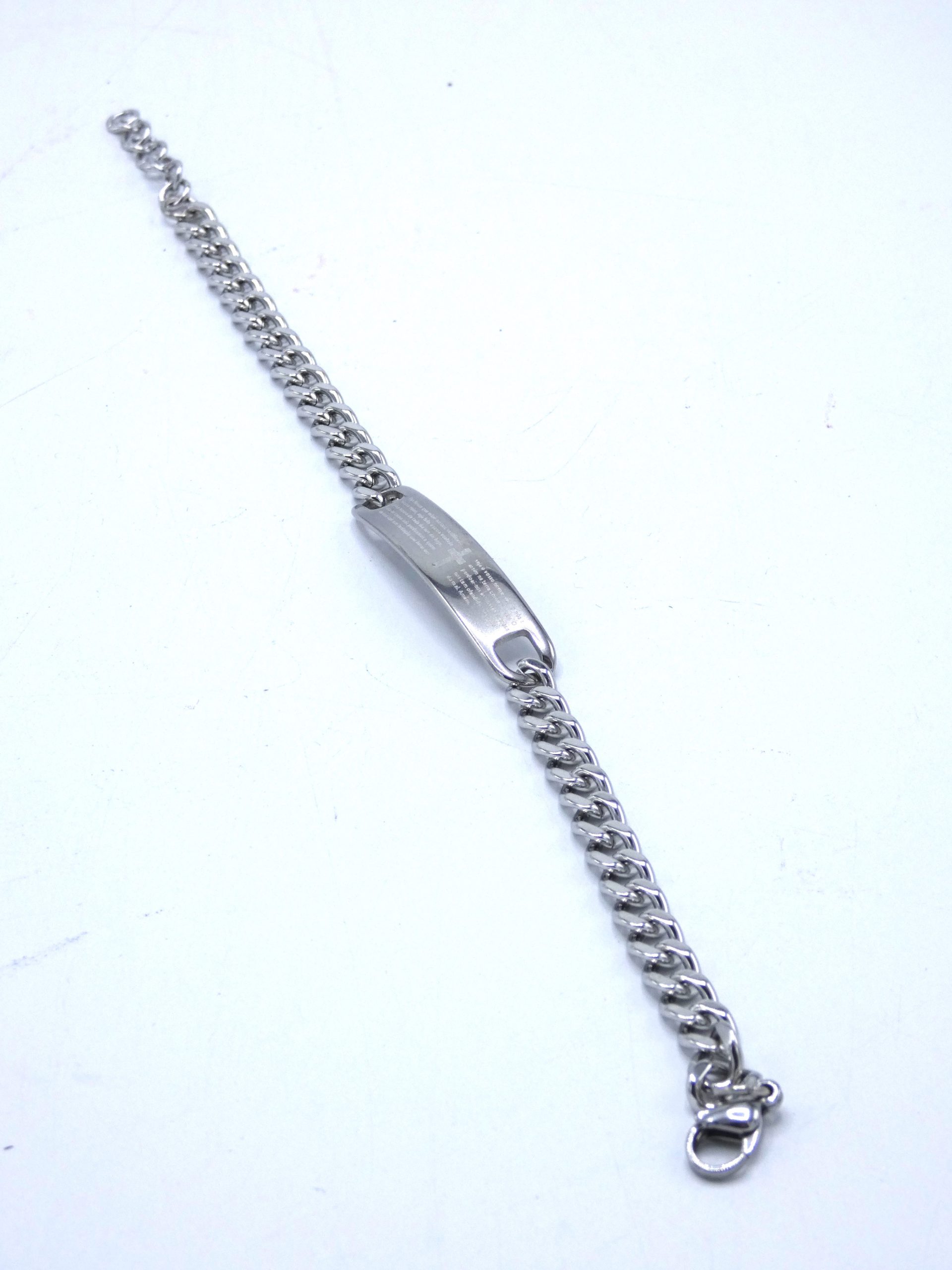 Pulseira Homem Aço- Pai Nosso 100018.*