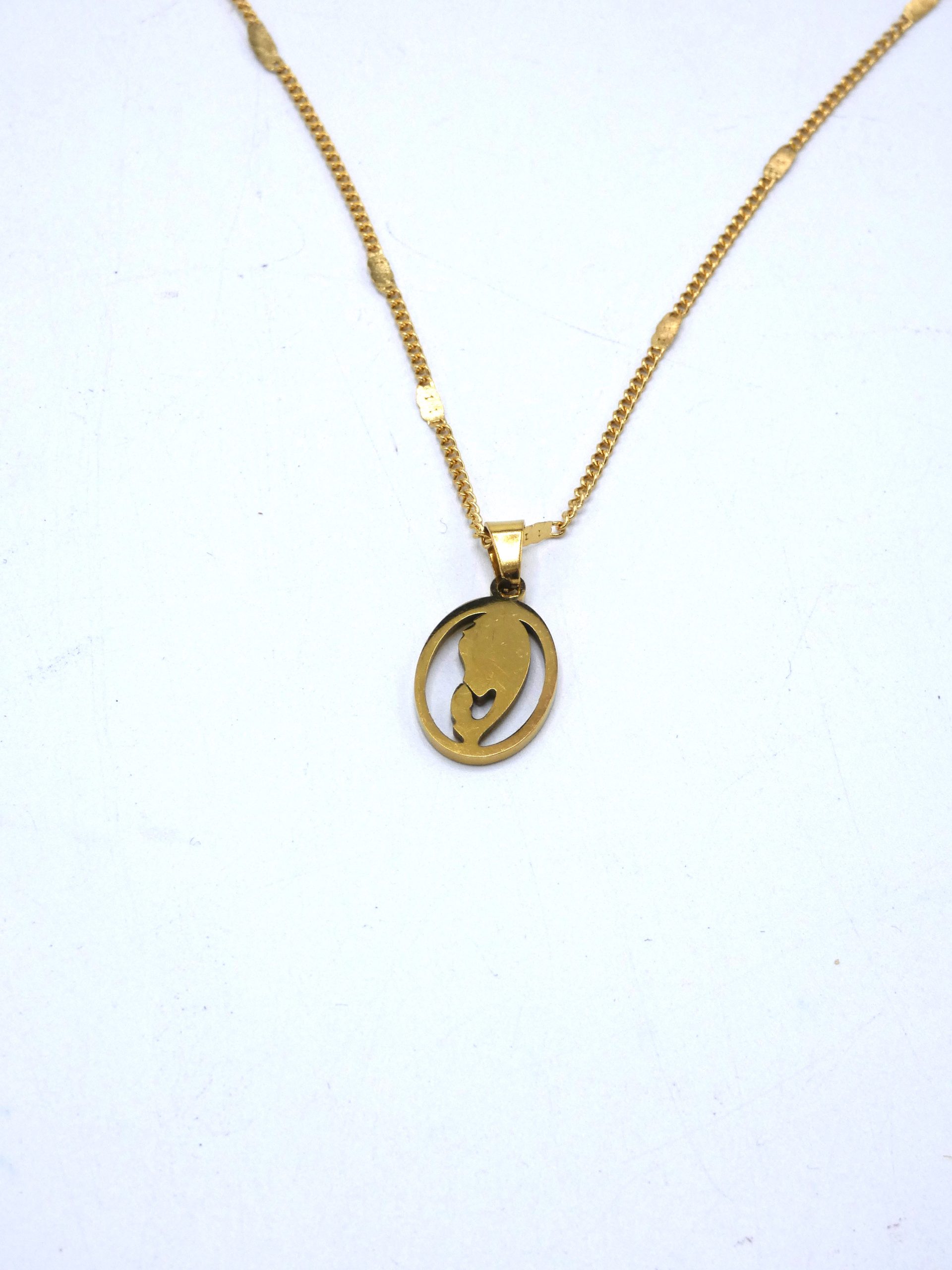 Colar Aço - Ouro 111038.*