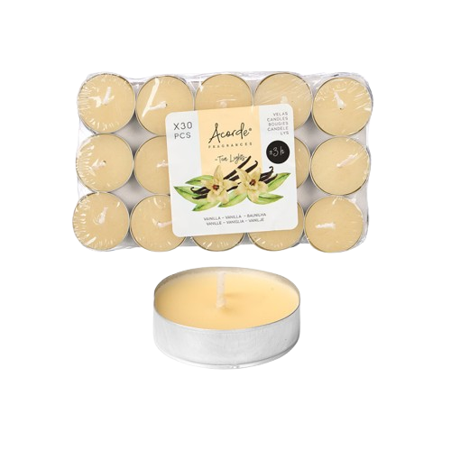 Conj. C/30 Velas T-Light Baunilha 31195. *