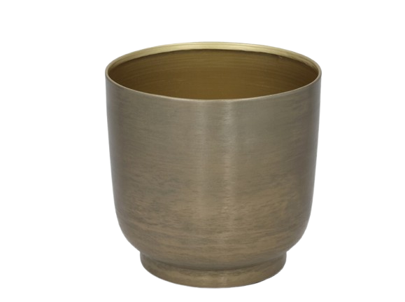 Vaso Metal Dourado 03452. *