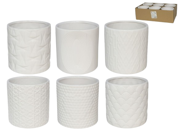 Vaso Cerâmica Branco 21540. *