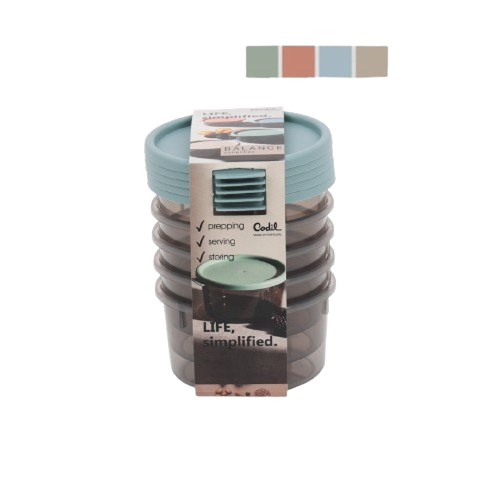 Conj. C/5 Caixas Redondas Balance 3609. *