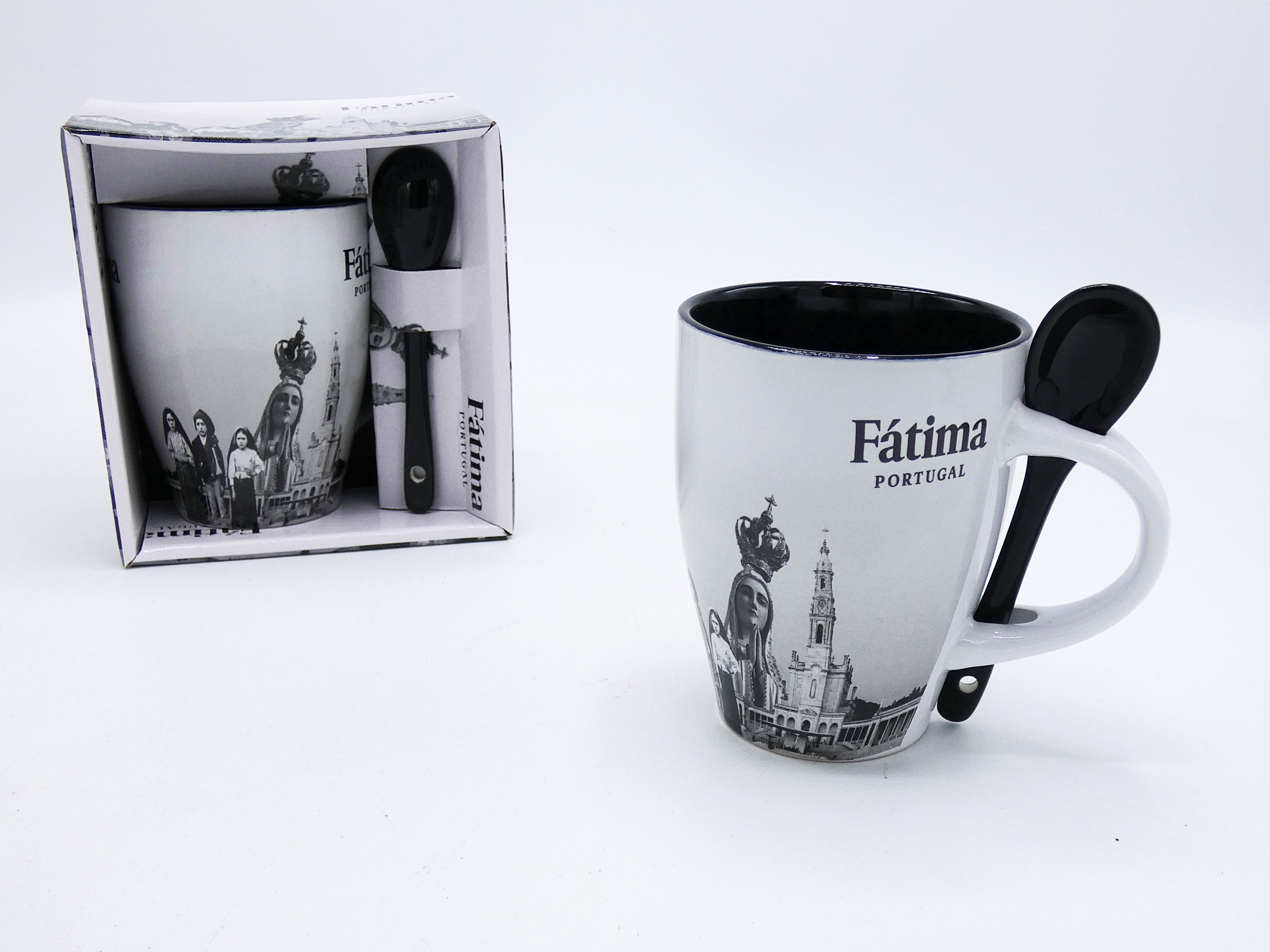 Caneca Fátima C/Colher 530045.*