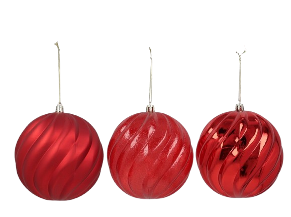 Bola Natal Vermelho 16452. * (Out)