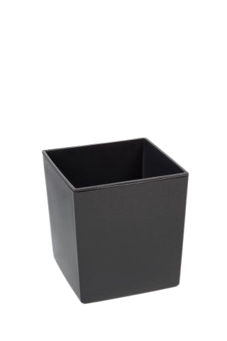 Vaso Plástico "Shinny" Quadrado Antracite 25523. *