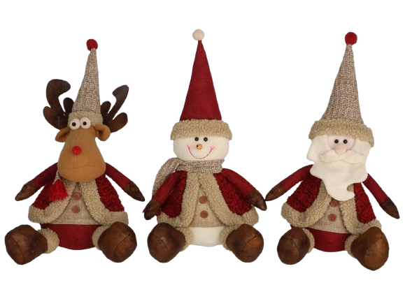 Boneco Natal Sentado 96771. * (Out)