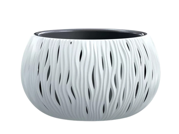 Vaso Plástico "Sandy" Branco 23148/