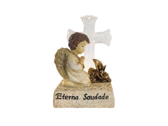 Anjo Marfinite de Joelhos C/Cruz e Luz 28789.