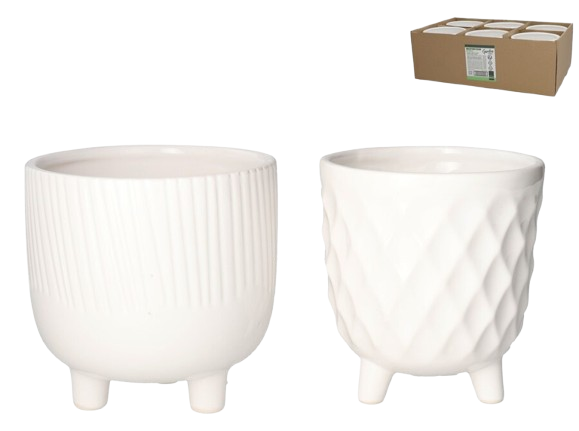 Vaso Cerâmica Branco 29229. *