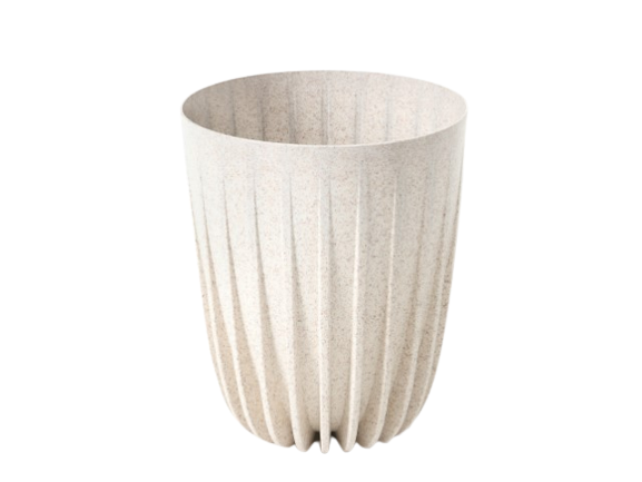 Vaso Plástico "Mira Eco Madeira" Bege 59409/
