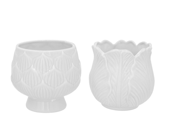 Vaso Cerâmica Branco 66108. *
