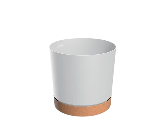 Vaso Plástico Tubo Branco 66934.