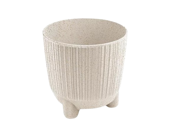 Vaso Plástico Ryfo Eco Wood Branco 71754.