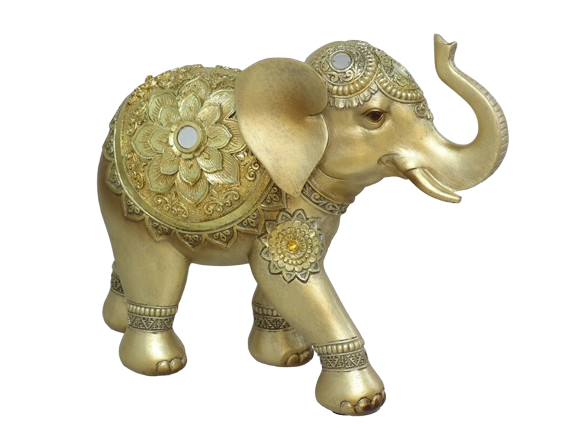 Elefante Resina Dourado 77142. *