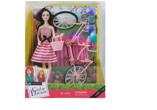Boneca C/Bicicleta 77311/