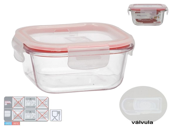 Taça Vidro Quadrada C/Tampa e Válvula 78620. *