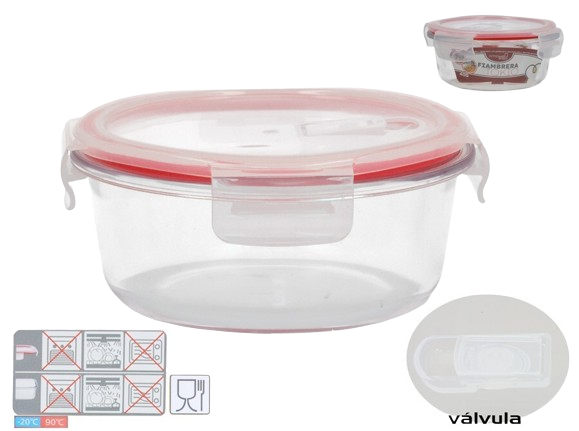Taça Vidro Redonda C/Tampa e Válvula 78705. *
